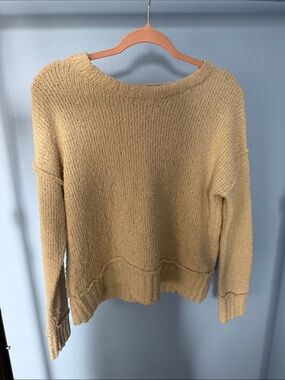 Pink rose cream colored sweater